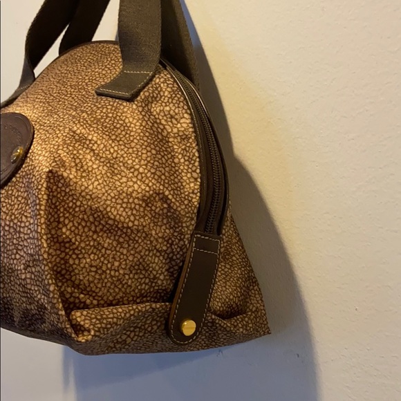 BORBONESE REDWALL Brown Nylon Satchel with Pouch - Picture 3 of 8